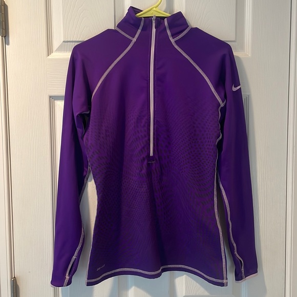 Nike pro Dri-fit quarter zip fitted work out pullover top - Picture 1 of 9